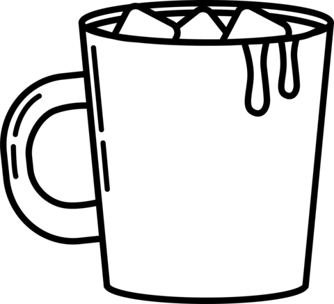 Hot chocolate coloring page free printable coloring pages