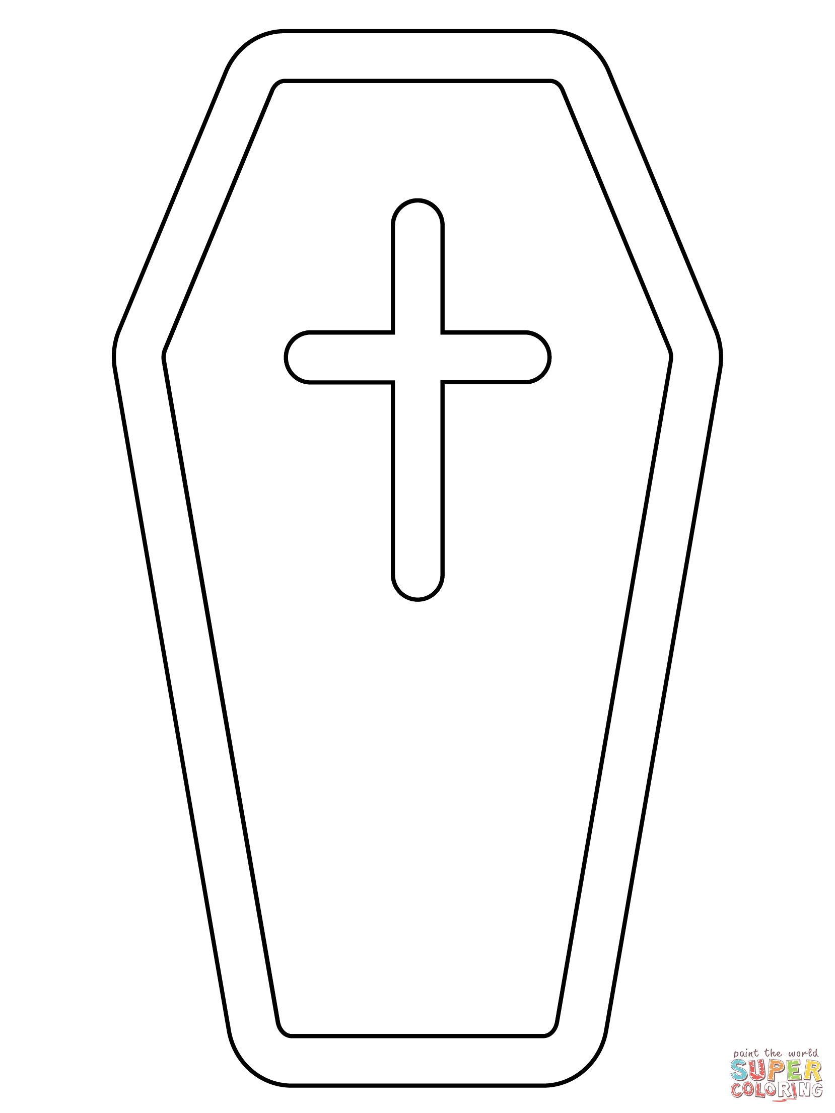 Coffin coloring page free printable coloring pages