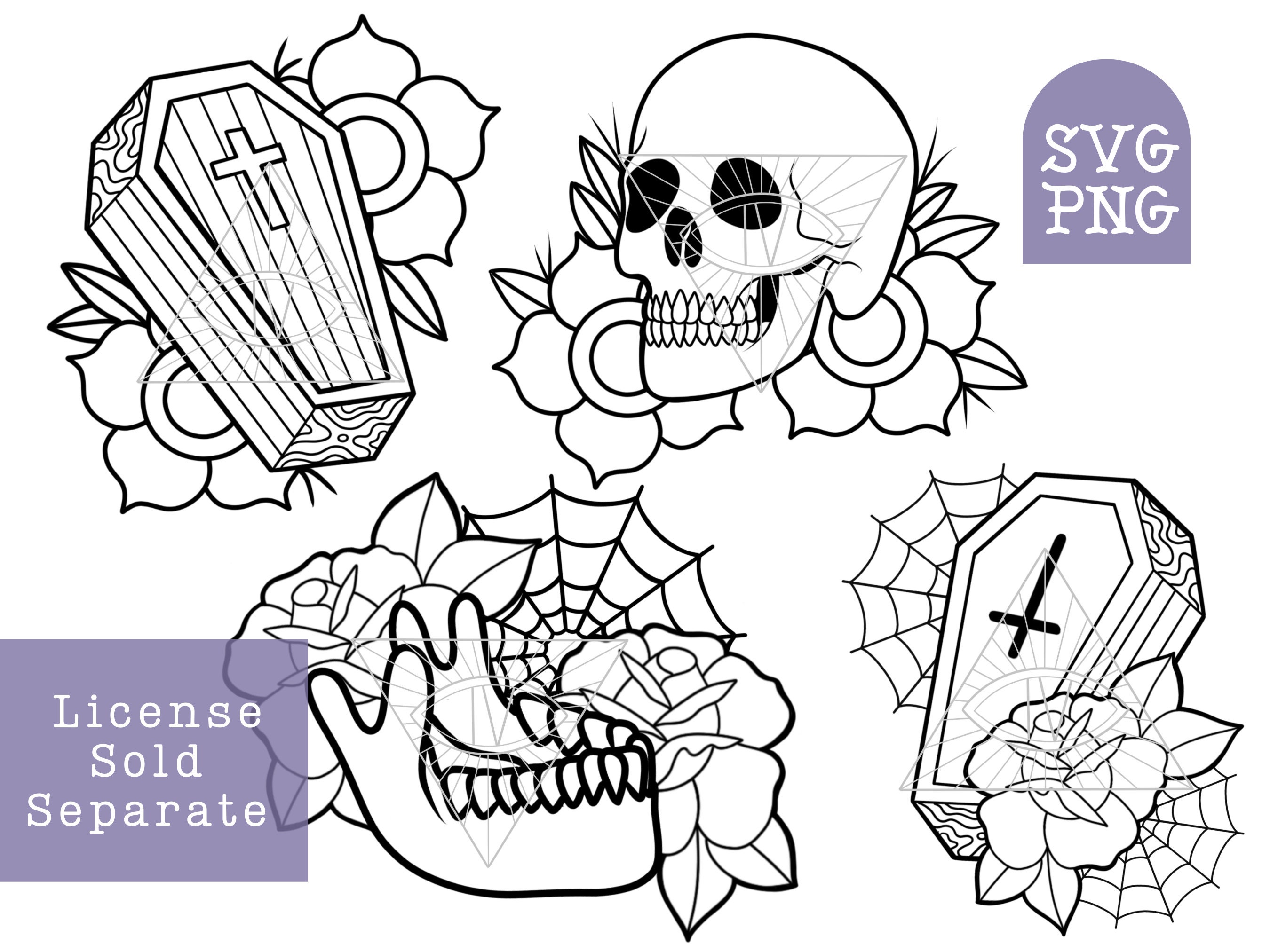 Coffin coloring page