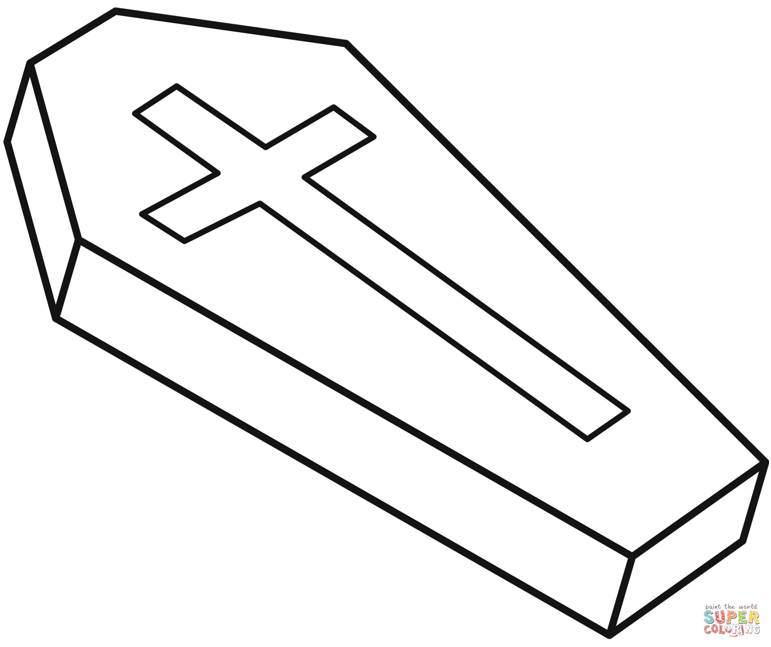 Coffin coloring page free printable coloring pages