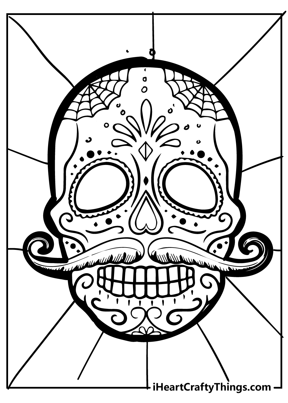 Sugar skull coloring pages free printables