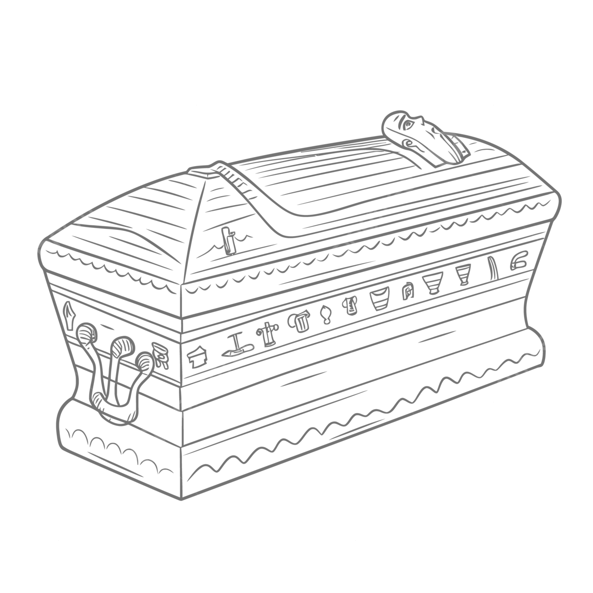 Coffin coloring page coffin coloring page outline sketch drawing vector sarcophagus drawing sarcophagus outline sarcophagus sketch png and vector with transparent background for free download