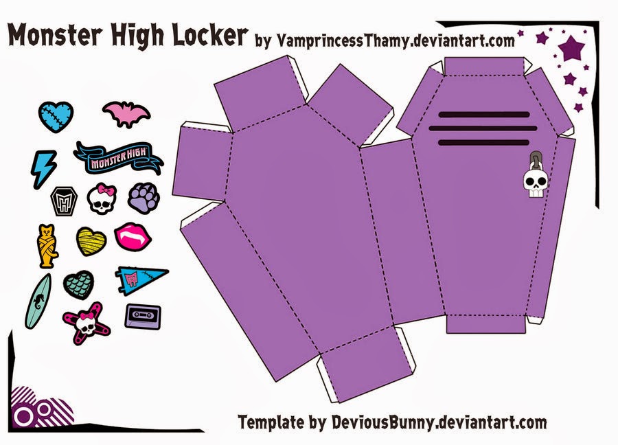 Monster high d coffin free printable