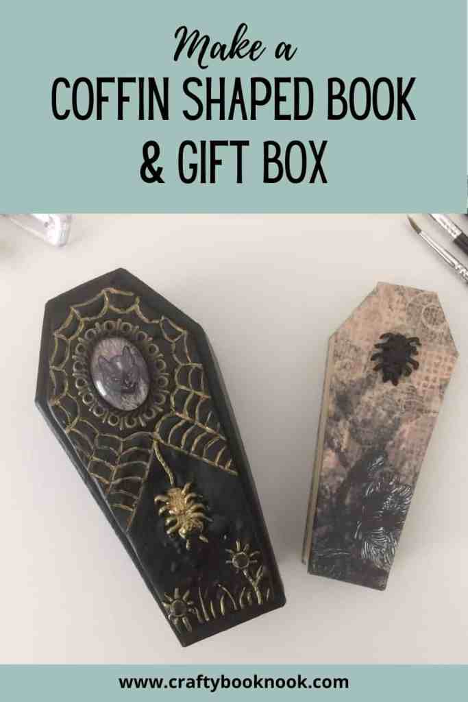 Make a coffin shaped book and gift box