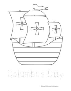 Free columbus day coloring pages writing prompt worksheets