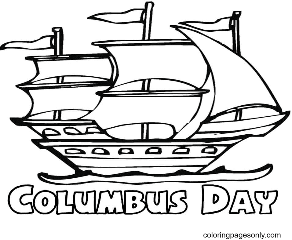 Columbus day coloring pages printable for free download