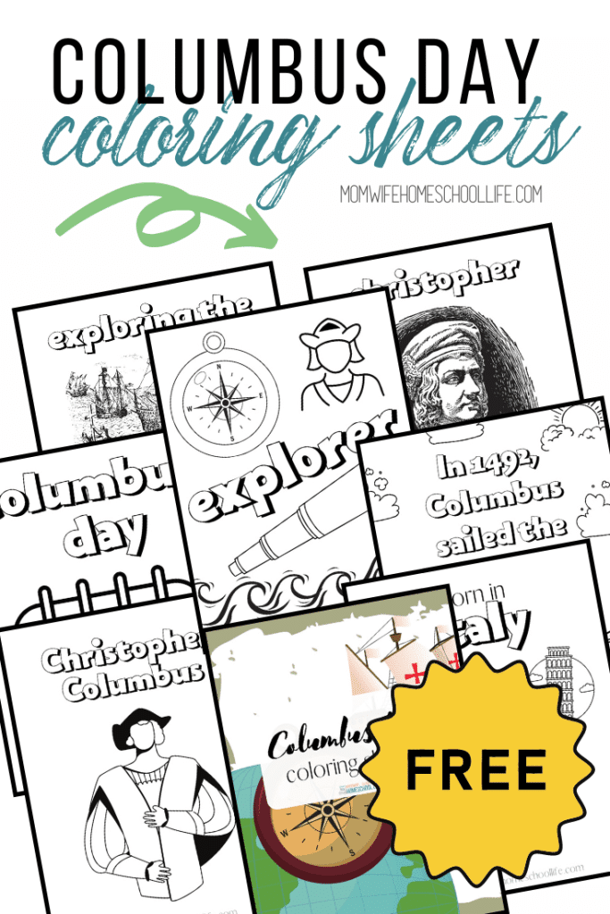 Free printable columbus day coloring pages free homeschool deals