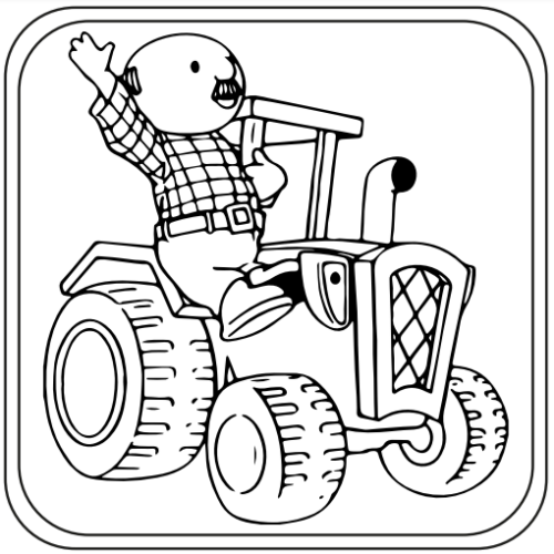 Farm coloring pages booklet barn tractor bine hay wagon lawn mower made by teachers