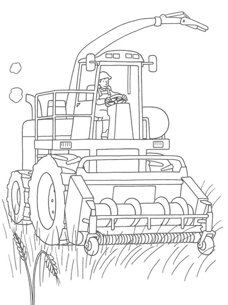 Bine harvester coloring pages