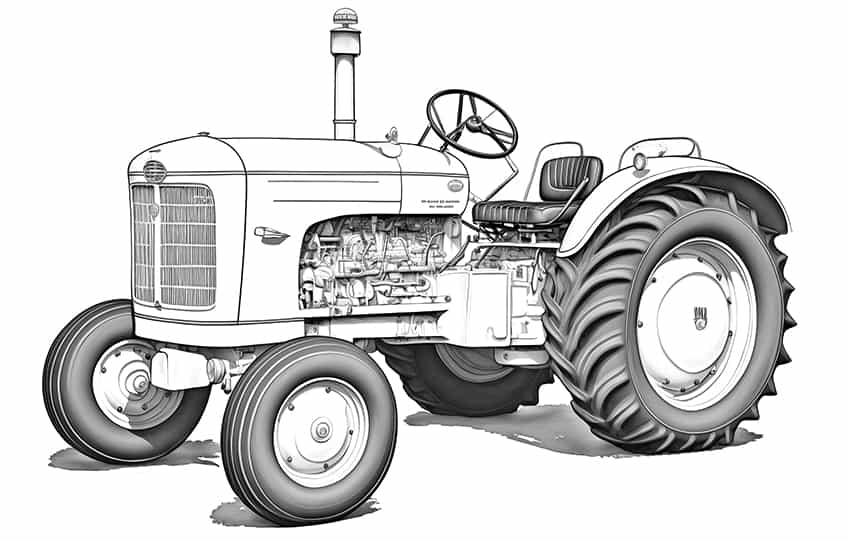 Tractor coloring pages