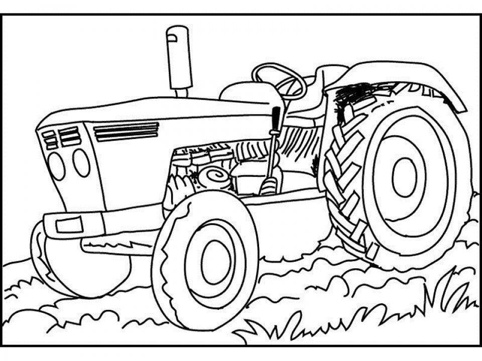 Free printable tractor coloring pages