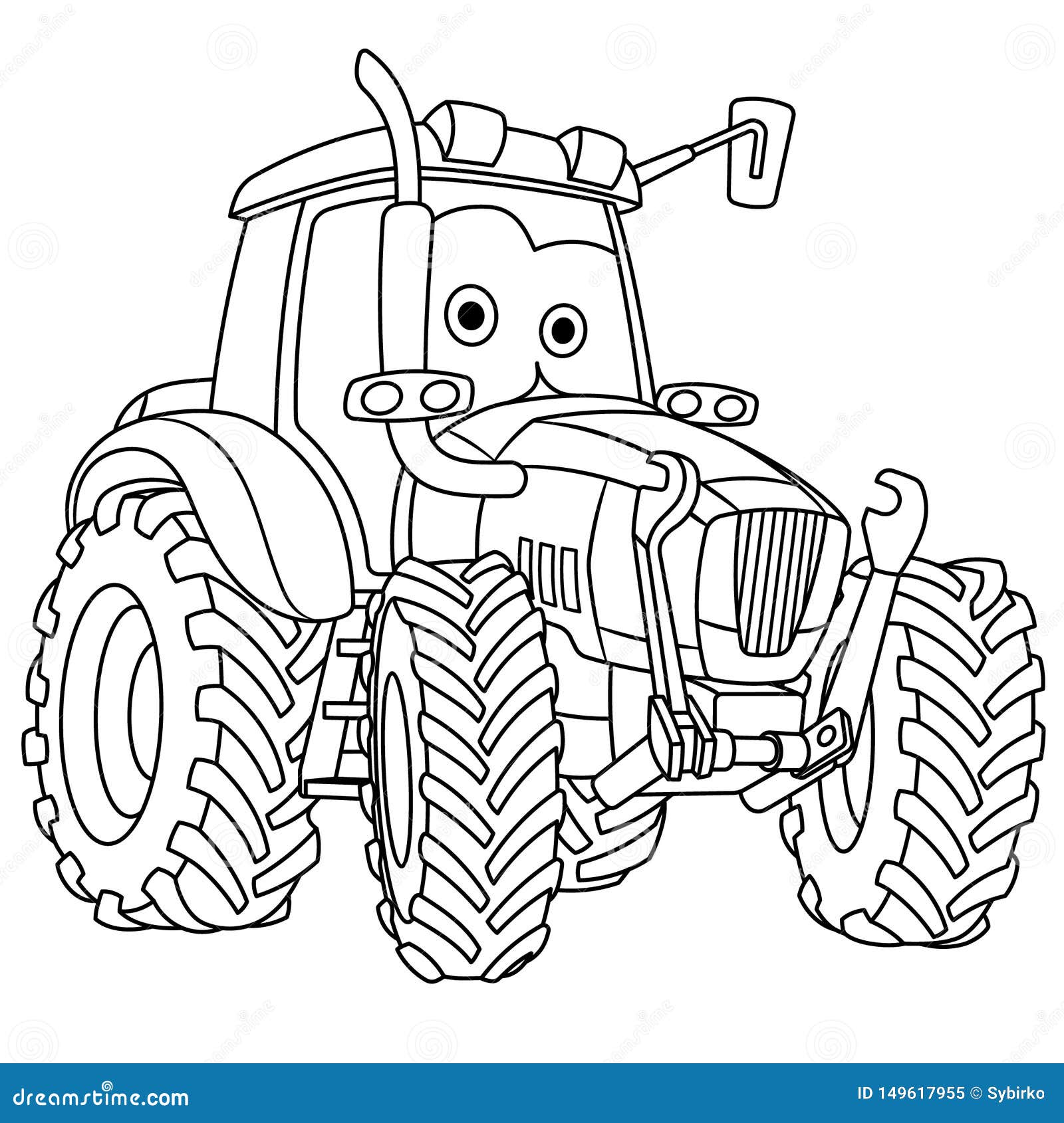 Tractor coloring page stock illustrations â tractor coloring page stock illustrations vectors clipart