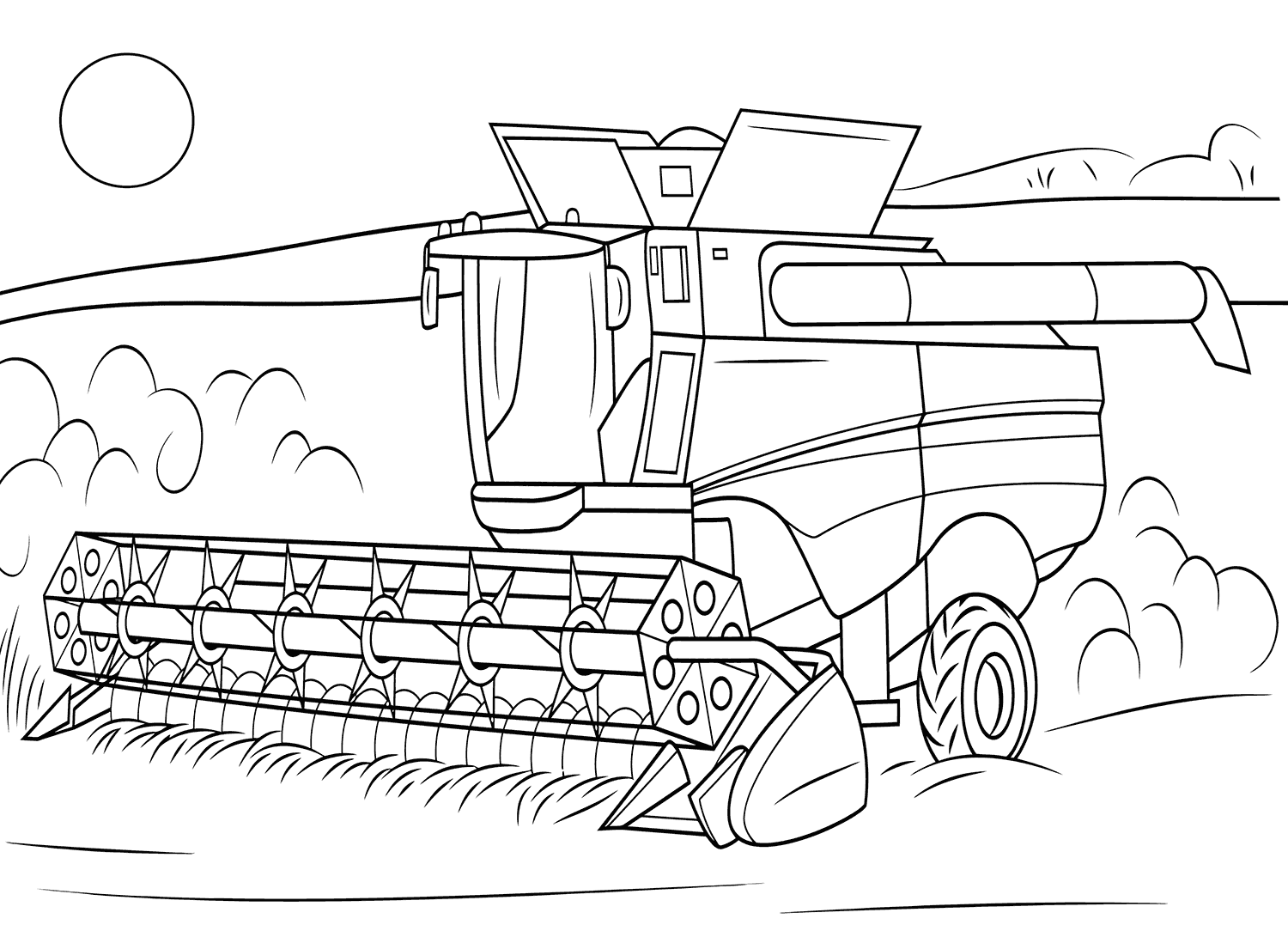 Bine harvester coloring pages coloring pages to download and print