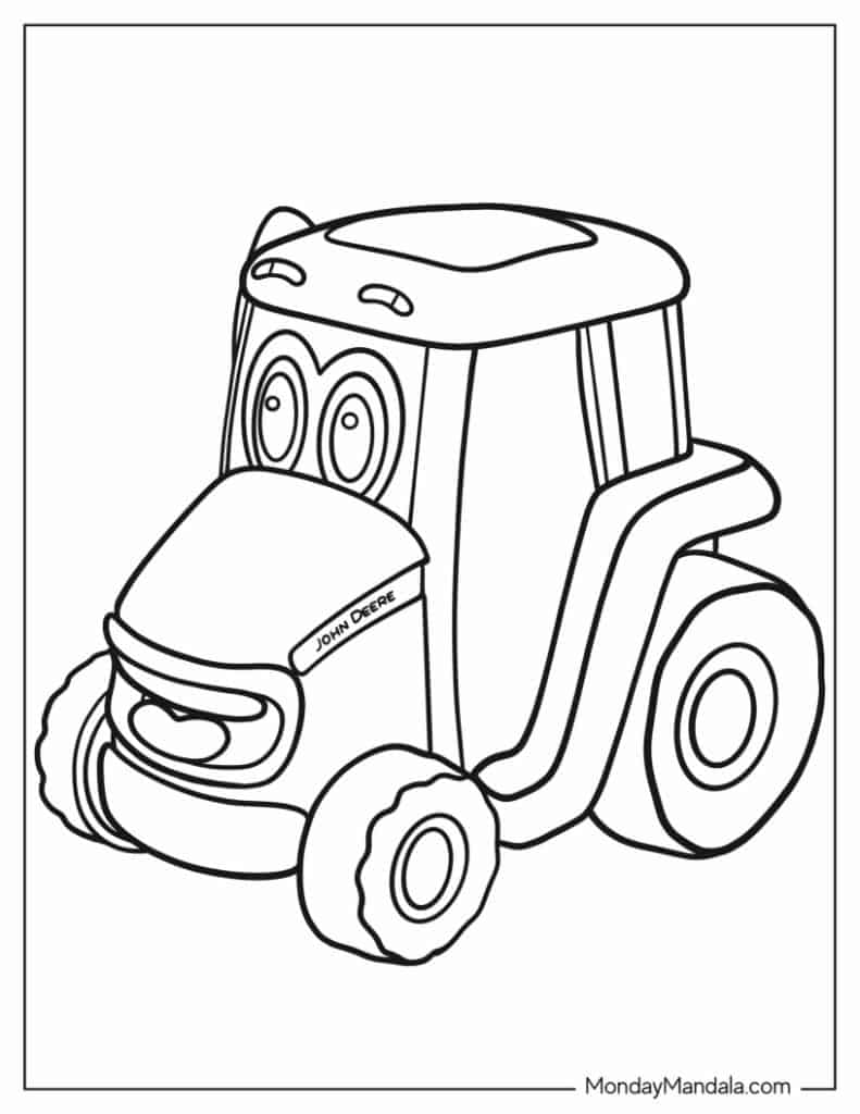 John deere coloring pages free pdf printables