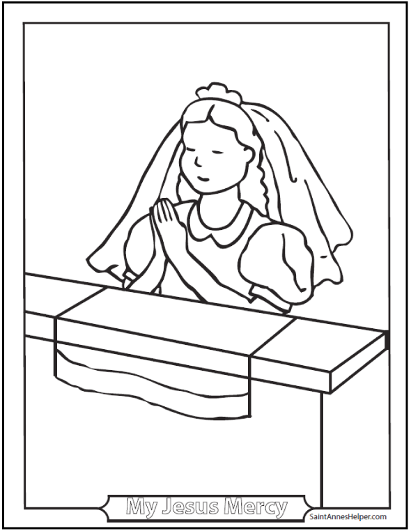 Munion coloring page printables âïâï catholic munion pages