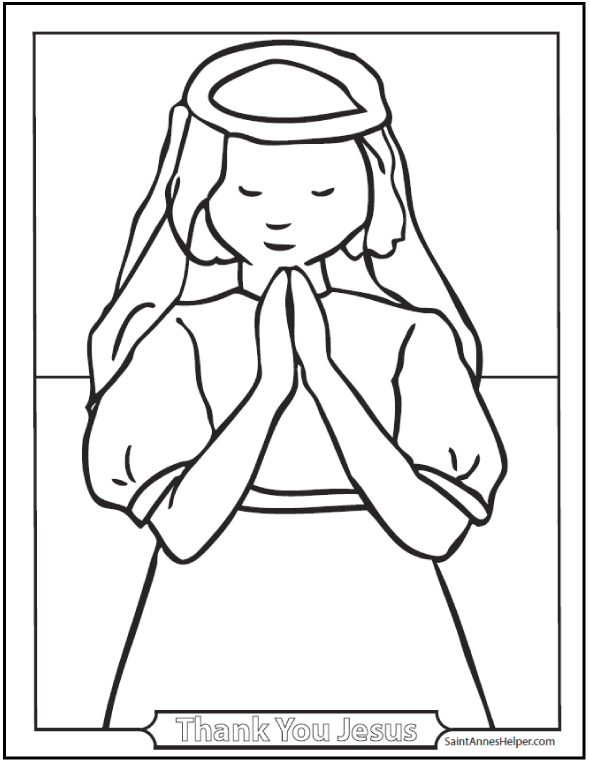 First munion girl coloring page ââ catholic munion prayers