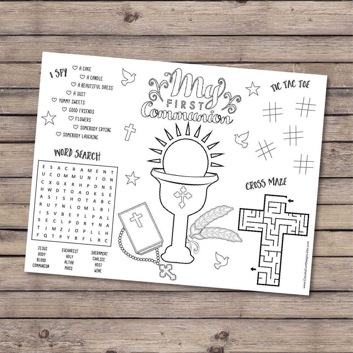 Communion activity sheets