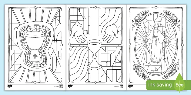 Mindfulness holy communion colouring pages