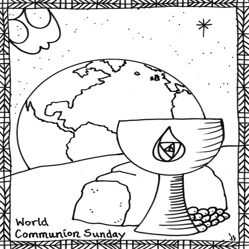 World munion coloring page â stushie art