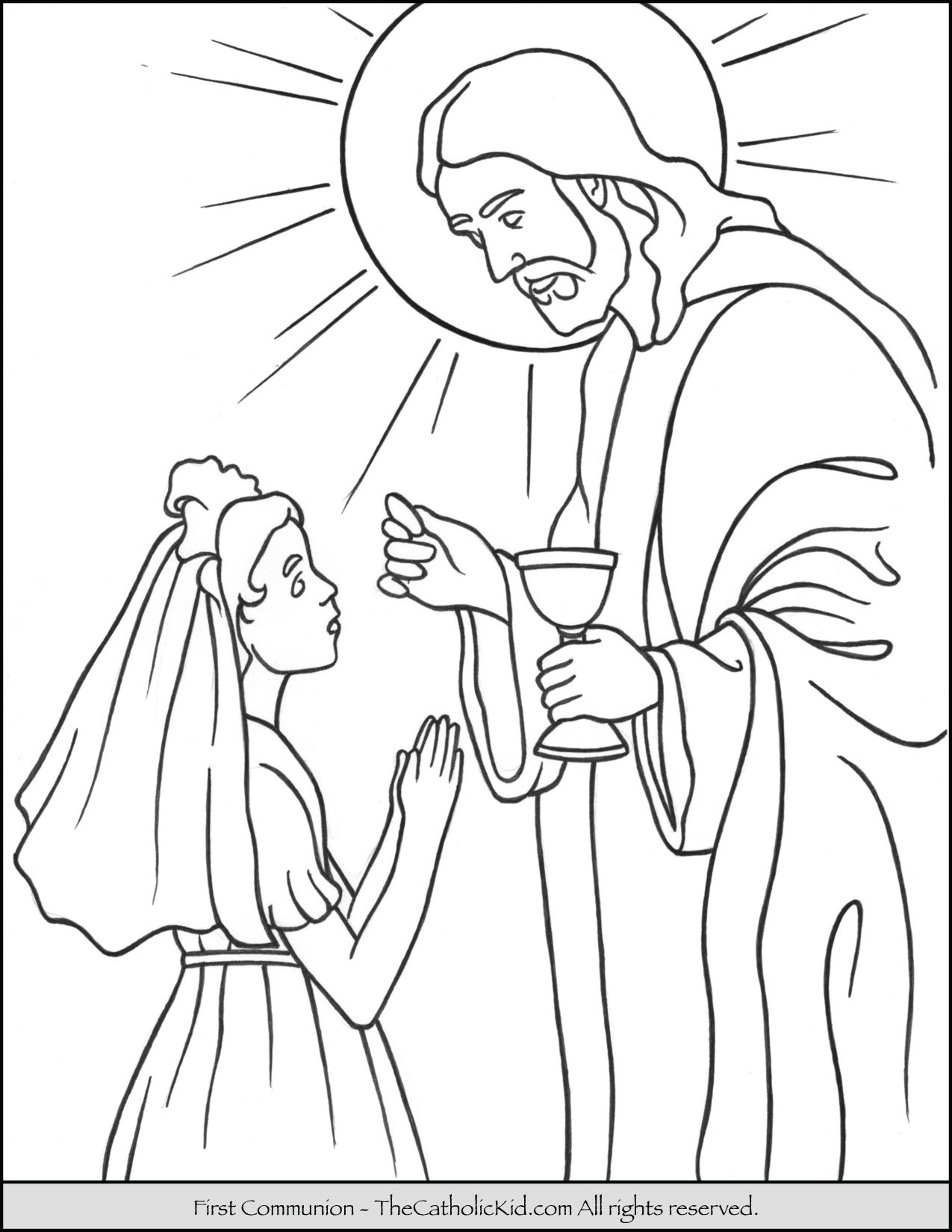 Sacrament of the eucharist coloring pages