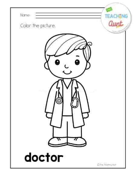 Munity helpers coloring pages