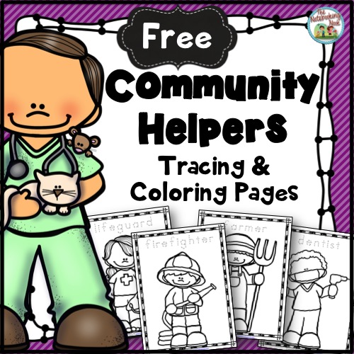 Free munity helpers tracing and coloring pages â the notebooking nook