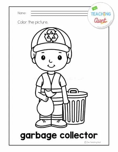 Munity helpers coloring pages