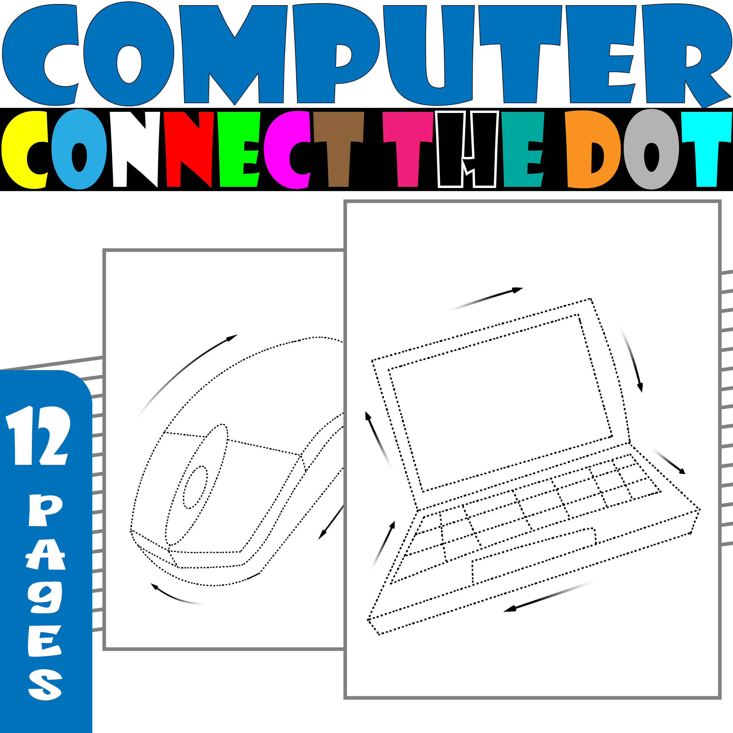 Parts of a puter connect the dots puter coloring and connect activitie made by teachers