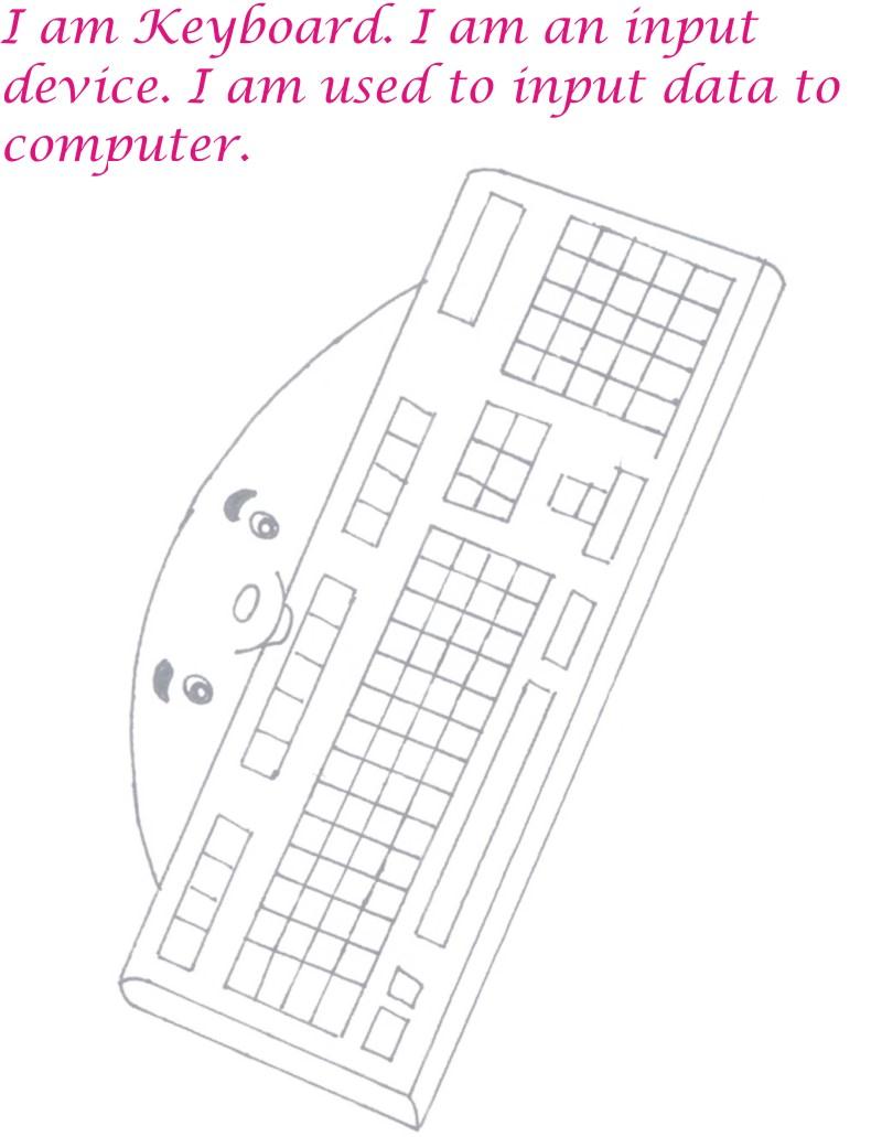 Keyboard coloring page printable