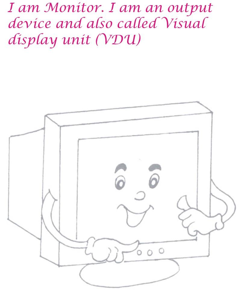 Monitor coloring page printable