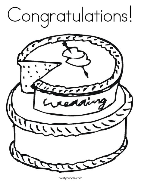 Congratulations coloring page