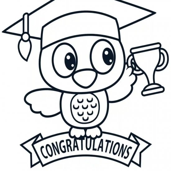 Graduation coloring pages