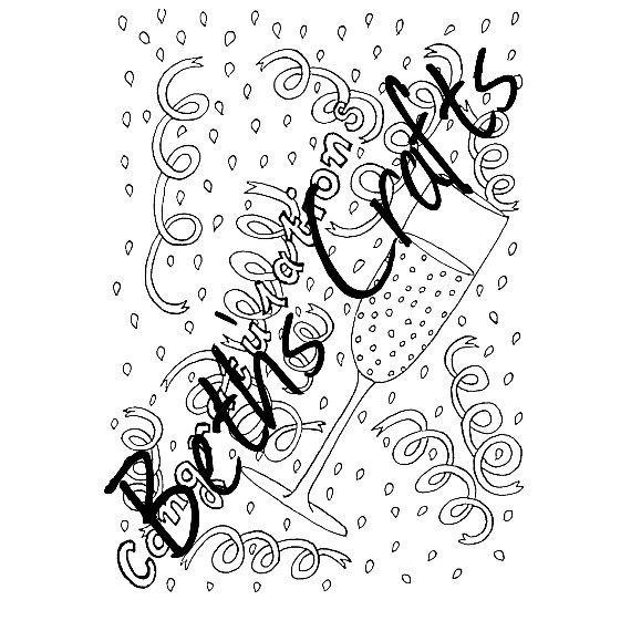 Congratulations design colouring card printable pdfjpg file