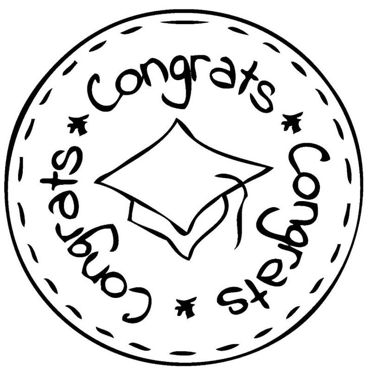 Stamp graduation coloring page