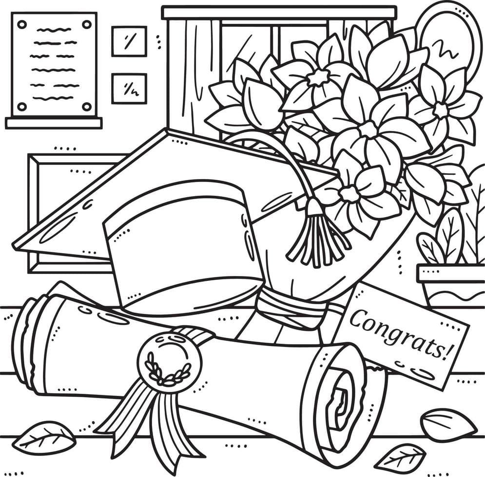 Graduation coloring pages printable for free download