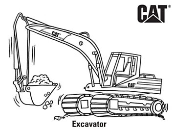 Equipment coloring pages erpillar