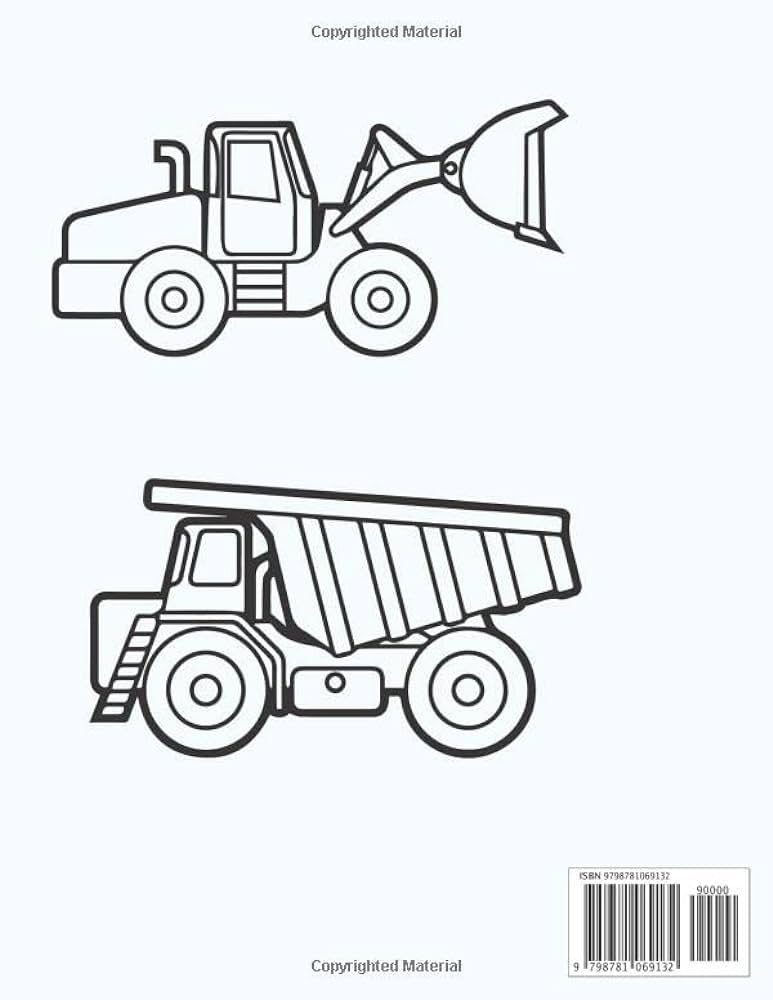 Construction vehicles kids coloring book vehicles construction coloring pages of big cranesdigger dozerdump trucks and more publication mk albit press books