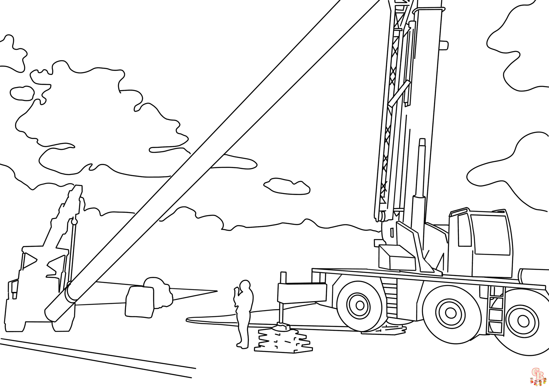 Construction coloring pages printable free easy