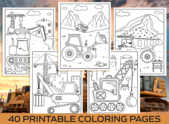 Construction coloring pages