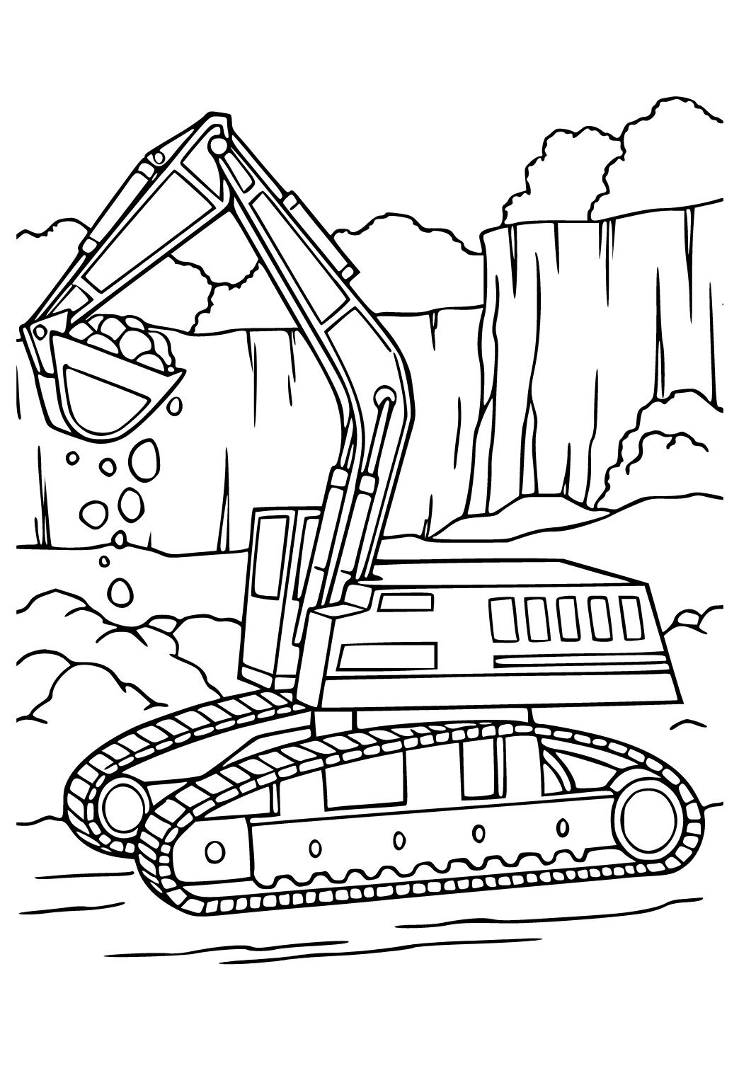 Free printable construction force coloring page for adults and kids