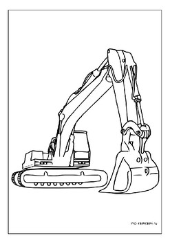 Immerse your child in construction printable excavator coloring pages for kids