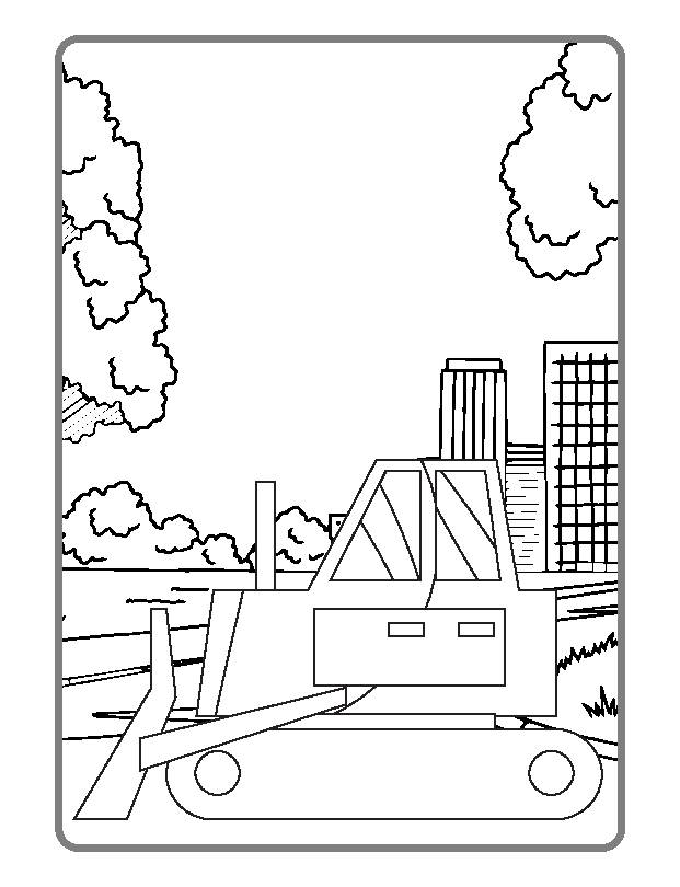 Construction coloring pages printable color pages for children boys and girls digital download