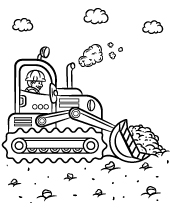 Construction machinery coloring pages