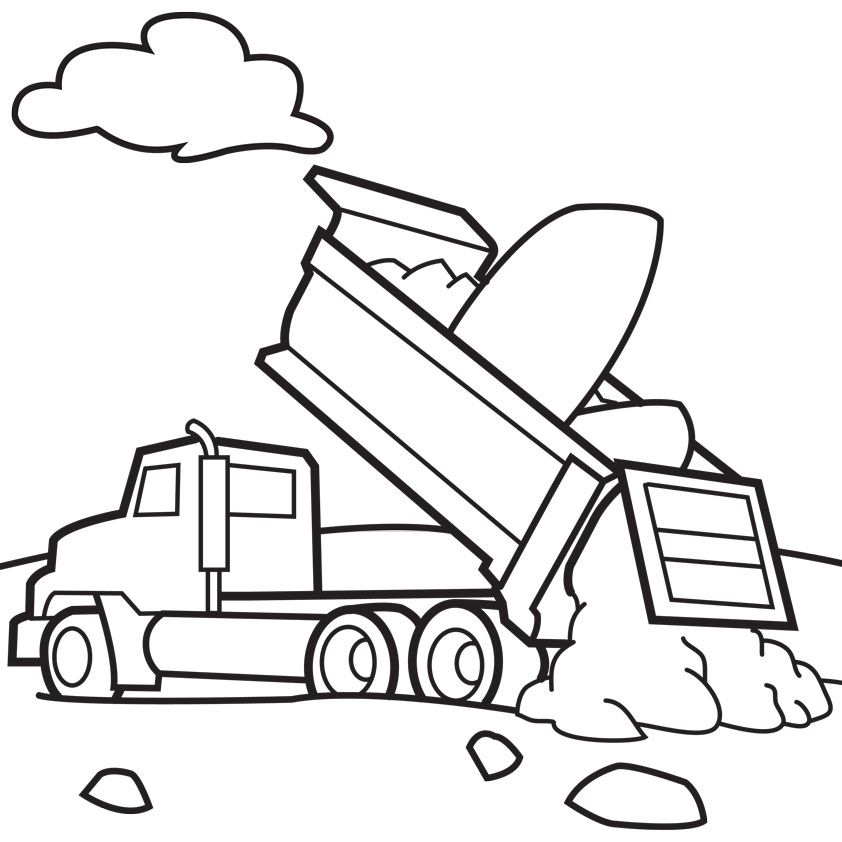 Coloring pages printable dump truck coloring pages
