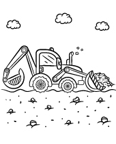 Construction machinery coloring pages