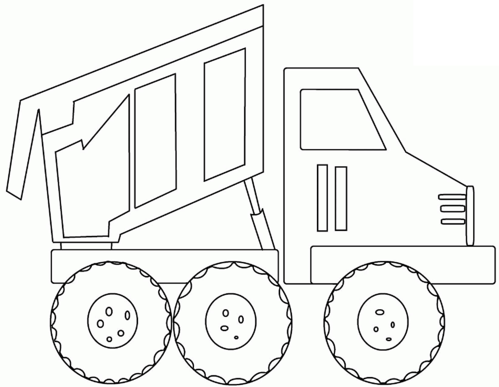 Dump truck free images coloring page