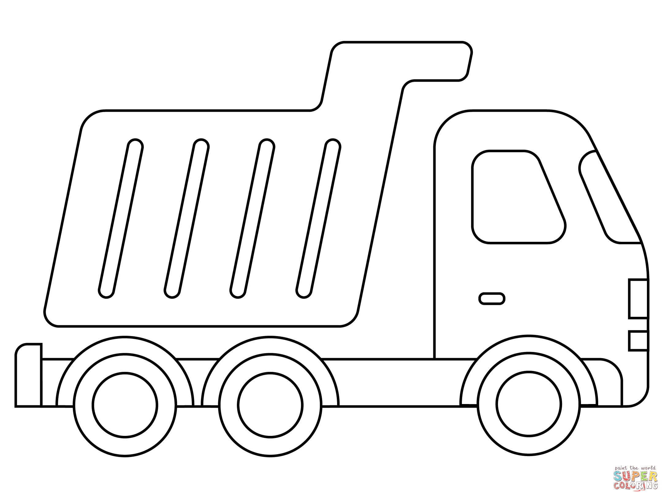 Dump truck coloring page free printable coloring pages