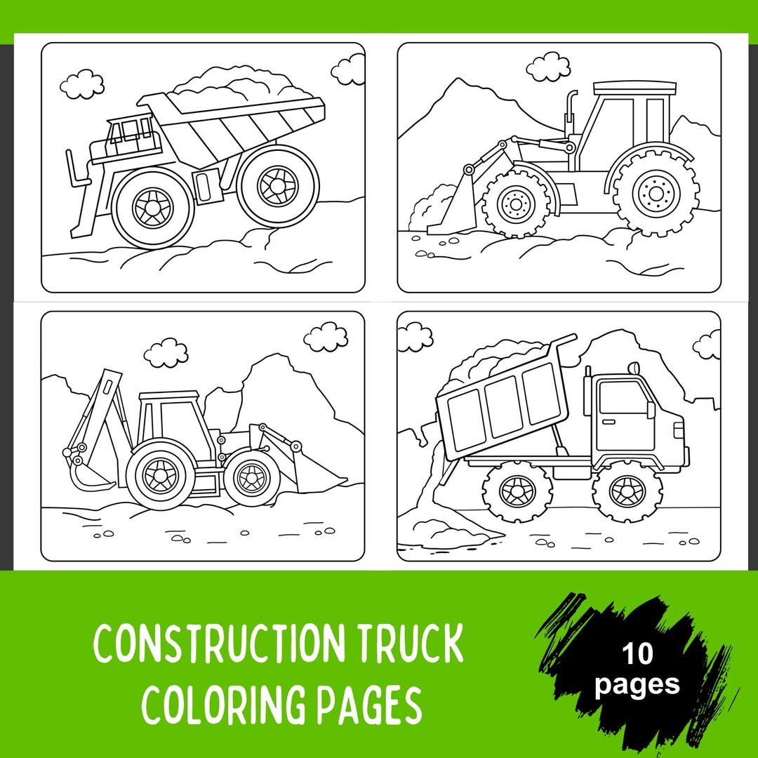 Construction truck coloring pages for kids construction vehicle coloring pages for boys car coloring sheet car coloring pages for toddler