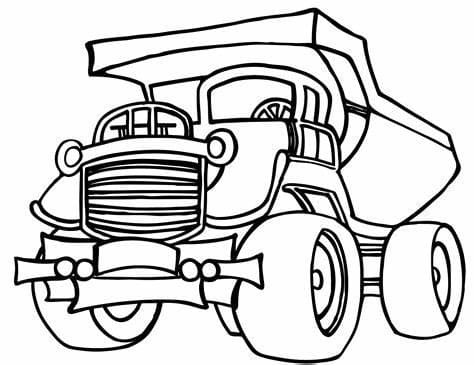 Printable trucks image outline coloring page