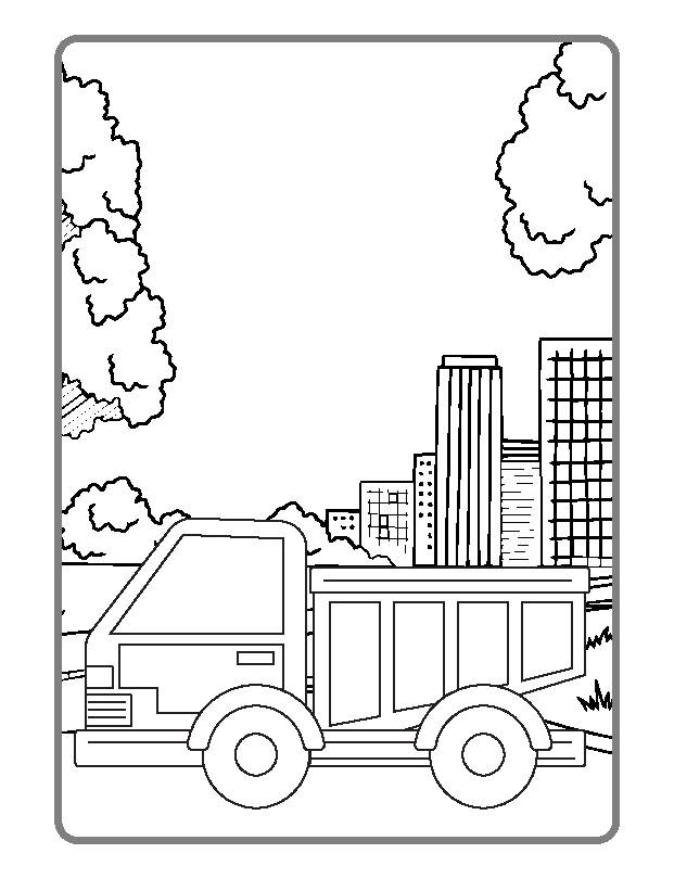 Construction coloring pages printable color pages for children boys and girls digital download
